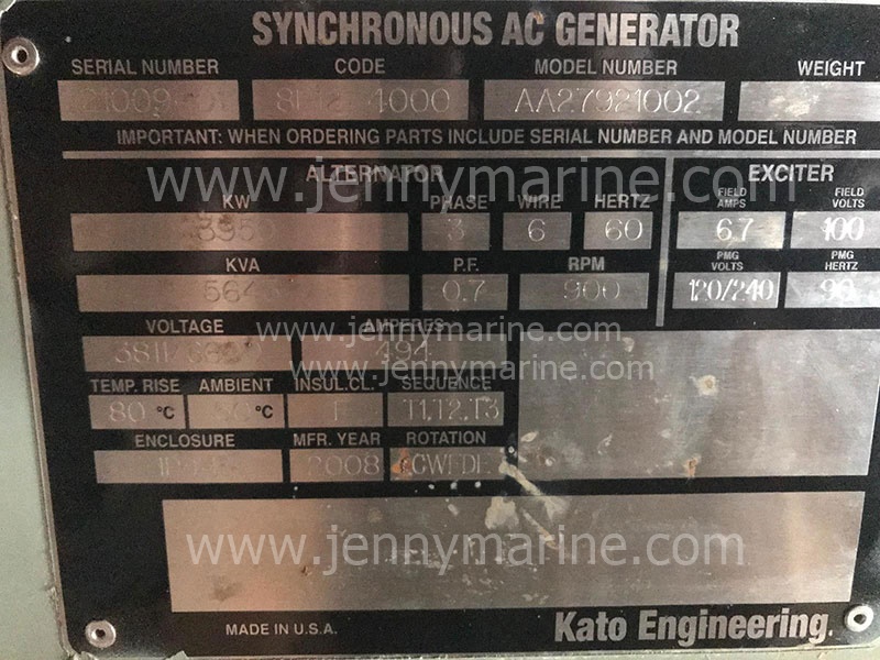 EMD 20-710G7B Generator sets 5643 KVA 900 RPM - Image 3