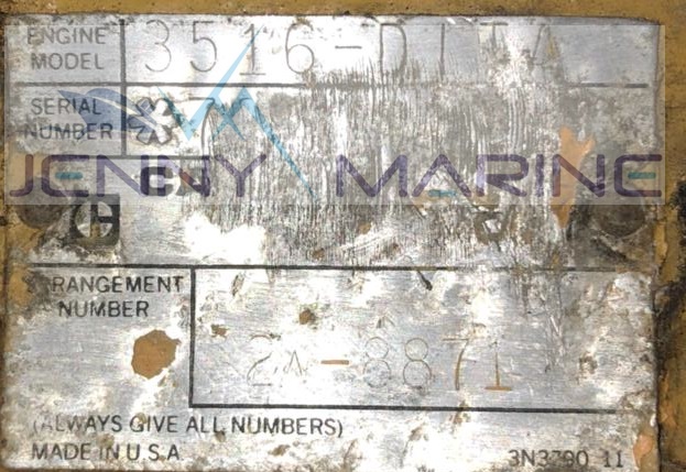 Caterpillar 3516DI Marine Main engine with 1200 RPM 2200HP