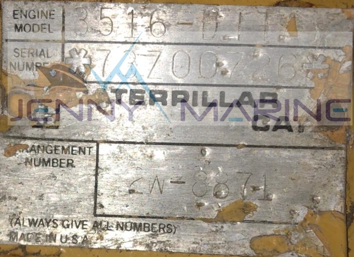 Caterpillar 3516DI Marine Main engine with 1200 RPM 2200HP - Image 7