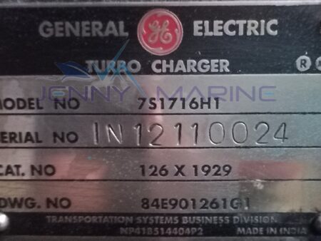 GENERAL ELECTRIC TURBOCHARGER MODEL 7S1716H1 (126 X 1929)