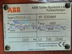 TURBOCHARGER VTR 161, VTR 184 VTR 214, VTR 250, VTR251, VTR 254, VTR320, VTR 321, VTR 501, VTR 304, VTR 354, VTR 454, VTR 564, VTR 714 VTC 214, VTC 254, VTC 304, TPL 61, TPL 65, TPL 73, TPL 80, TPL 85, TPL 91 TPR 56, TPR 61, RR 131, RR 151, RR 153, RR 181,RR 221