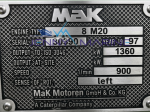 MAK 9M20, MAK 8M20, MAK 6M20, MAK M20C, MAK M20 ENGINE & PARTS