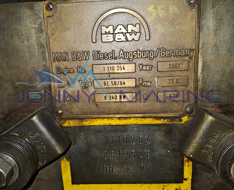 JENNY MARINE MAN B&W 6L58/64CD ENGINE & PARTS