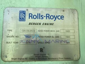 BERGEN C25:33L6 ENGINE